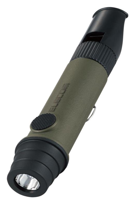 エレコム 懐中電灯 電池式 防災 防災救助笛 防水 防塵 IP44 ストラップ付属 乾電池付属 停電対策 緊急用 DE-KD03