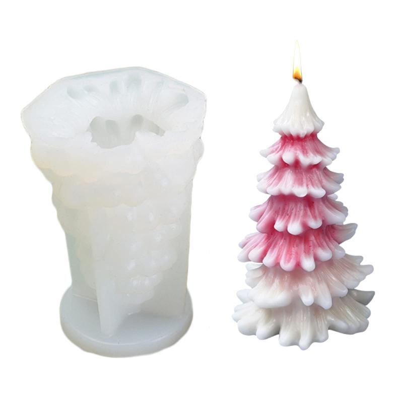 立体 クリスマスツリーモールド シリコンモールド シリコンキャンドルモールド レジン アロマテラピー ..