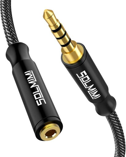 SOLMIMI イヤホン 延長コード 4極 3.5mm ステレオミニプラグ 1.2m 2.4m SOLMIMI イヤホン 延長コード 4極 3.5mm ステレオミニプラグ 1.2m 2.4m