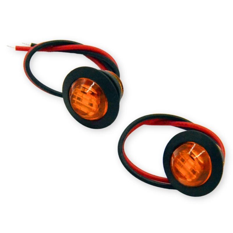 calm wish カウル ミニ ウインカー サイド マーカー LED 埋め込み 自動車 バイク 2個セット アンバー ..