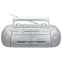 【2023最新】 オーム(OHM) 電機AudioComm ラジカセ ダブルラジカセ ラジオ カセットプレーヤー ポータブル マイク内蔵 カラオケ 重低音強調 ワイドFM ダブルラジオカセットレコーダー AM/FMステレ