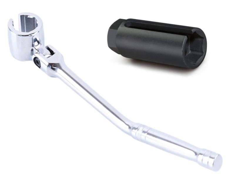 heizi O2センサー 22mm ソケットレンチ 2点セット mmソケット レンチ工具 セット 車 メンテナンス 工具..