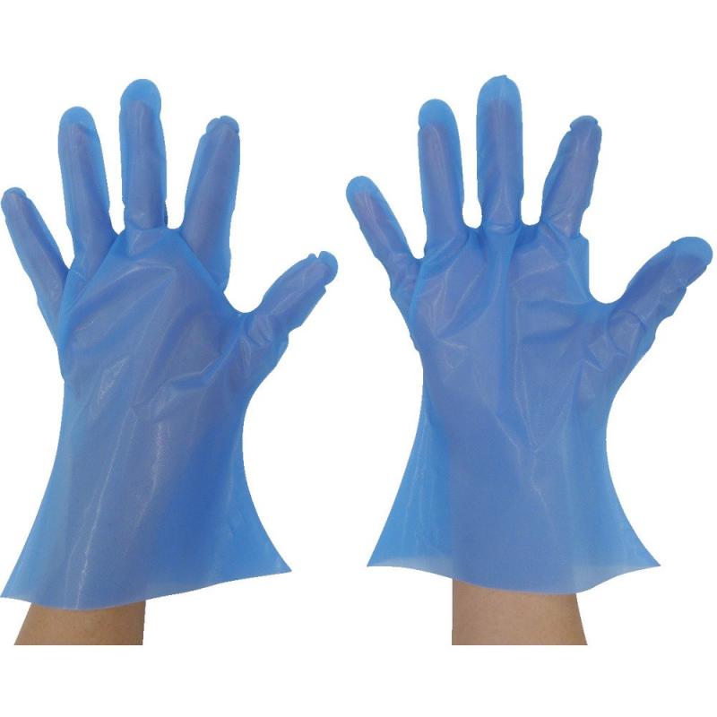東京パック S-HYBRIDグローブニューマイジャストS ブルー BHN-S ポリエチレン使い捨て手袋