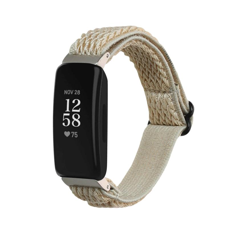 kwmobile Fitbit Inspire 2 / Inspire HR対応 交換バンド - 交換ベルト ナイロン 耐久性 12-20 cm 黒色