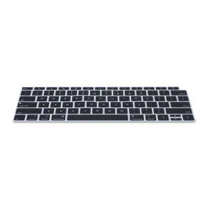 kwmobile Apple MacBook Air 13" 2018 2019 2020 A1932対応 キーボードカバー - ノートパソコン ノートPC QWERTY配列 防塵 黒色