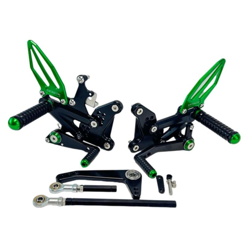 バックステップ 【逆シフト対応】 適合車種 ZX-25R /ZX4R /ZX4RR 2020-2024 バイク用 調整式 CNCリアセット フットペグ ペダル 取付説明書付き