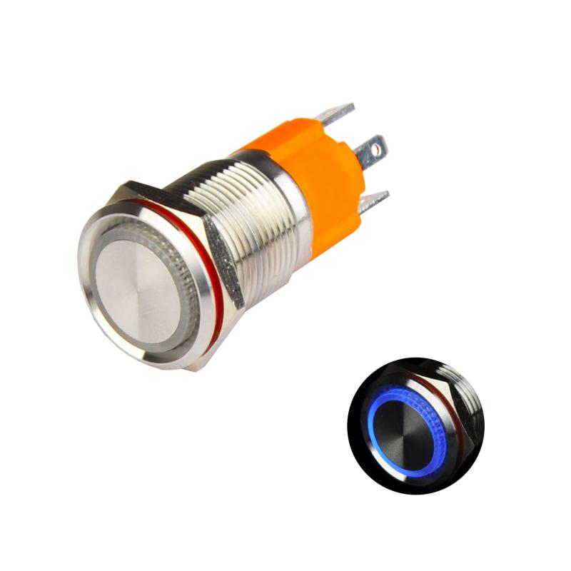 Hosiakly 10A/9-24V ⡼󥿥 ܥ󥹥å ִַ LED IP67ɿ 16mm ץ顼դ