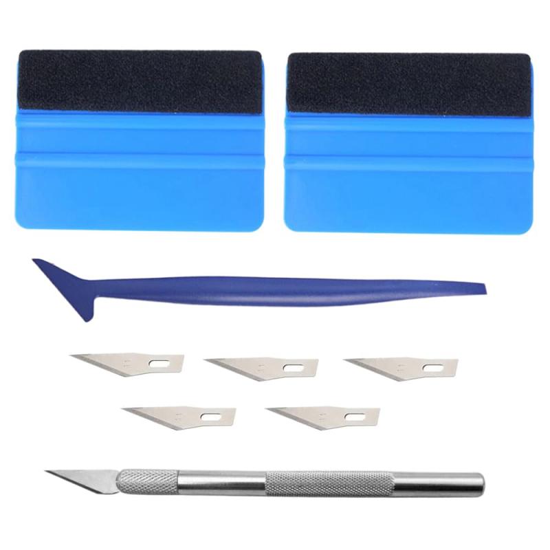 YFFSFDC カーフィルム 施工キット スキージー スキージー フェルト セット スキージーヘラ フェルト 自..