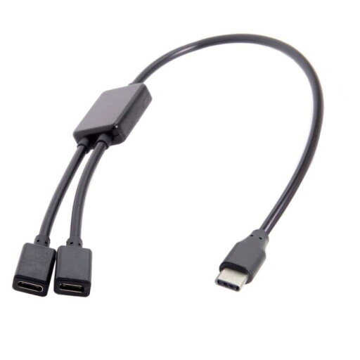 CHENYANG Type-CからデュアルポートUSB-Cメスハブケーブル、ノートパソコン、マウス、フラッシュディスク用。 CHENYANG Type-CからデュアルポートUSB-Cメスハブケーブル、ノートパソコン、マウス、フラッシュディスク用。