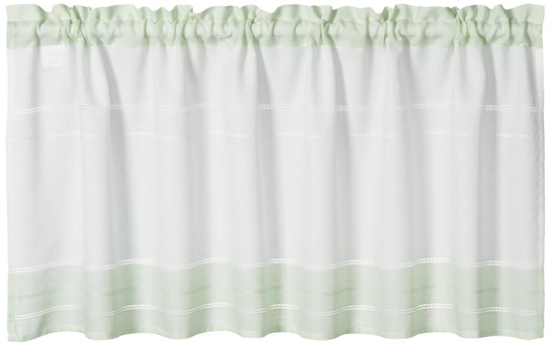 SunnyDayFabric カフェカーテン マカロン 約110cm幅×45cm丈 グリーン