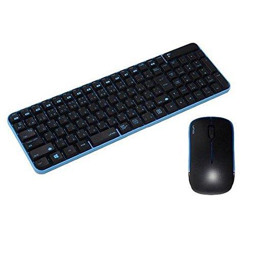 (株)ユニーク ワイヤレスマウス&キーボードコンボ サイレントモデル Black&Blue MK48367GBS (株)ユニーク ワイヤレスマウス&キーボードコンボ サイレントモデル Black&Blue MK48367GBS