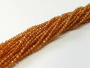 ゲリラセール!!オレンジガーネット 多面カット 約2mm 1連