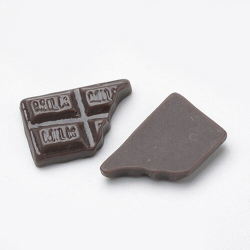 アクリルビーズ　フラットビーズ　チョコレート　3個入り　p-1681