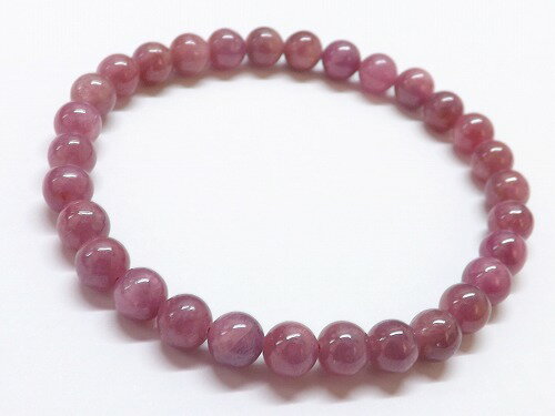 高品質　高品質　ルビーブレスレットA++　6mm　rb-0496