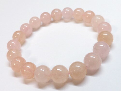 高品質　モルガナイト　ブレスレット　10mm玉ブレス　mr-0098