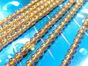 ゲリラセール!!【天然石】ゴールドオーラ ラウンド4mm 1連売り【パワーストーン】