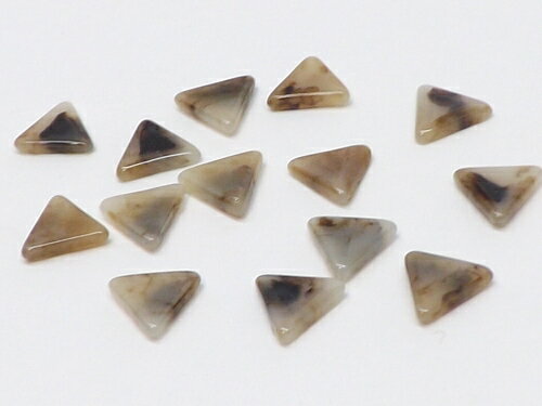 ゲリラセール！！べっ甲柄　チャーム　パーツ　三角　ベージュ　5個入り　cha-0737