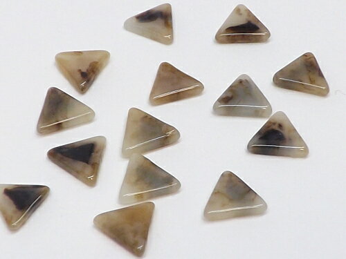 ゲリラセール！！べっ甲柄　チャーム　パーツ　三角　ベージュ　5個入り　cha-0737