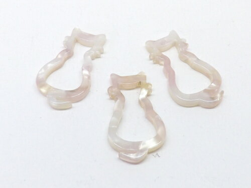 ネコ　猫　シェル柄　アクリルチャーム　2個入り　cha-0875