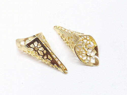 透かしチャーム　ゴールド　2個入り　cha-1060