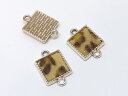 ゲリラセール!!2つカン レオパード ヒョウ柄 チャーム 2個入り cha-1090