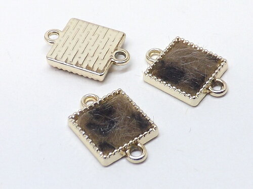 ゲリラセール！！2つカン　レオパード ヒョウ柄 チャーム　2個入り　cha-1091