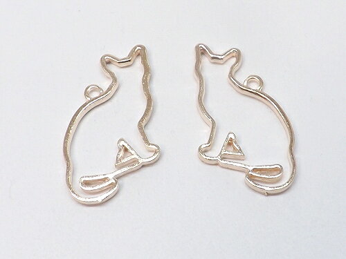 空枠　レジン　チャーム　ライトゴールド　2個入り　cha-1176