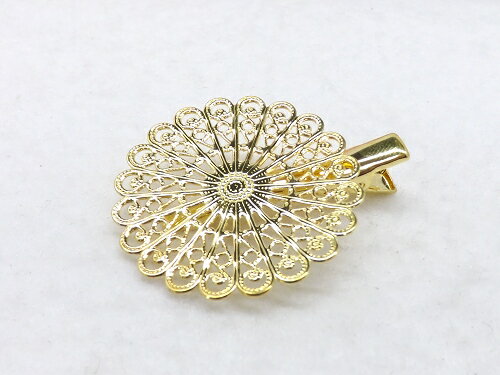 ゲリラセール！！透かし台座付　ヘアクリップ　1個　pg-0481