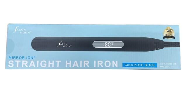 SALONMOON サロンムーン ストレート ヘアアイロン 24mm ブラック ホワイト SLM006 SLM006-WH 全2色 おすすめ ランキング 韓国風 ショートヘア ミディアム ロング 温度調節 痛まない 海外対応 前髪