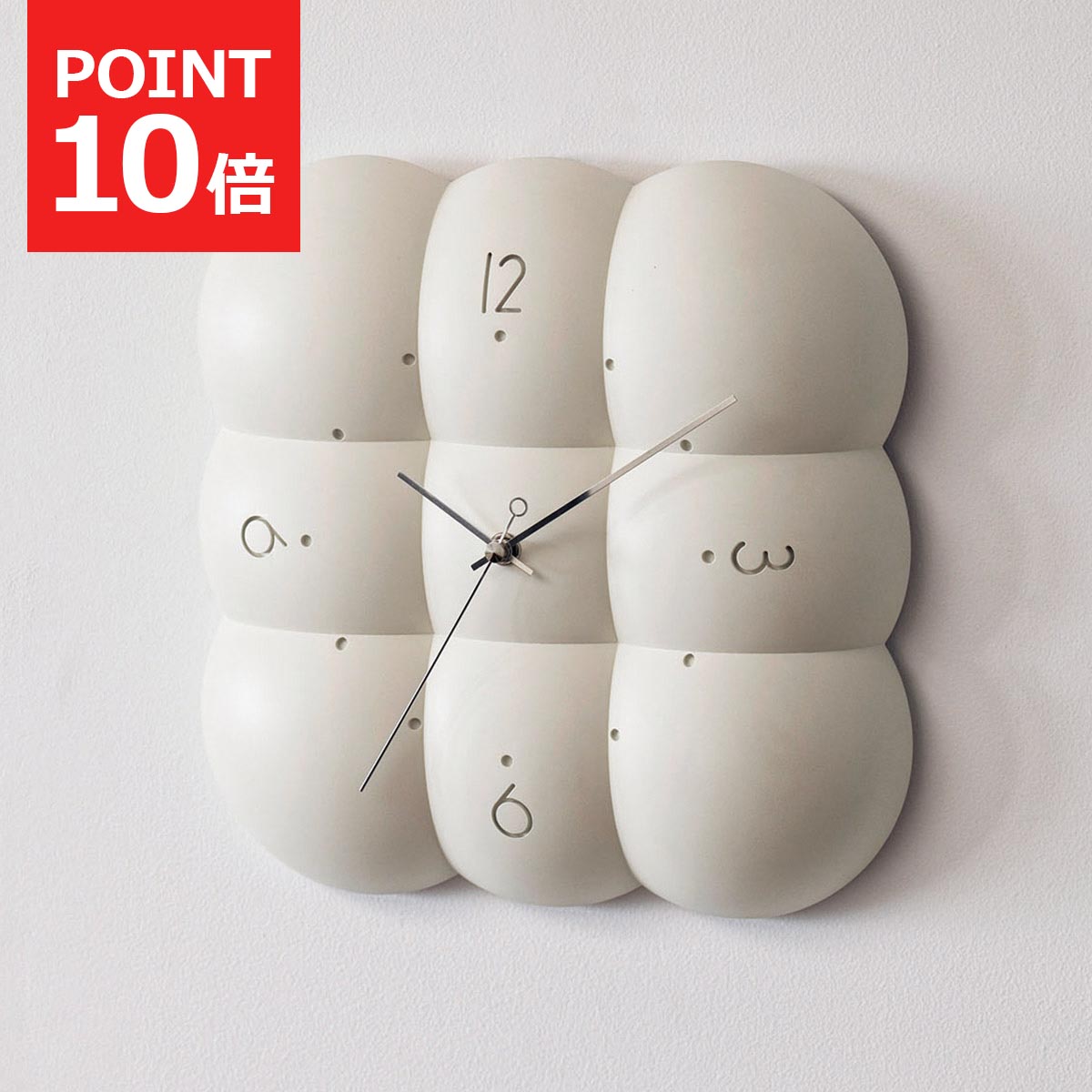 掛け時計 おしゃれ 北欧 壁掛け時計 時計 ムフィ Muffy CL-4426 シンプル モダン ナチュラル ミッドセンチュリー リビング ダイニング 一人暮らし インテリア かわいい 可愛い 雲 SNS映え 白 子供部屋 韓国インテリア オブジェ インターフォルム