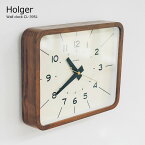 壁掛け時計 おしゃれ 時計 壁掛け 北欧 掛け時計 Holger ホルガー CL-3951 ミッドセンチュリー 四角 長方形 静音 音がしない 木製 インテリア ウォールクロック オシャレ レトロ シンプル リビング ダイニング インターフォルム モダン