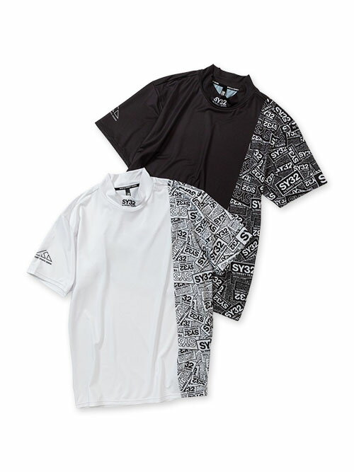 楽天Lifestyle Select Store TrueSSY32 by SWEET YEARS Tシャツ 半袖 メンズ レディース 切替デザインモックネックTシャツ おしゃれ ブランド ゴルフ サッカー スポーツ 13406
