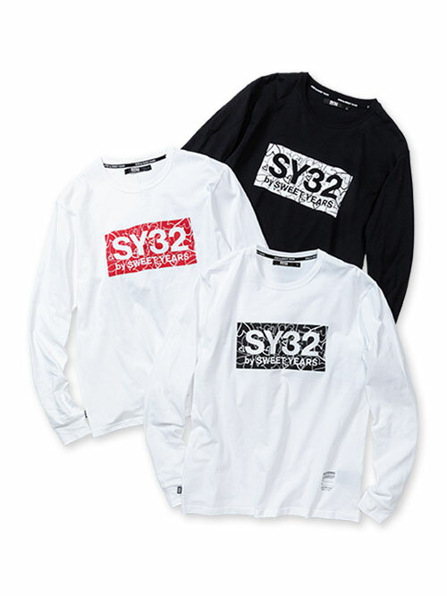 SY32 by sweet years Tシャツ 長袖 ボックスロゴロングTシャツ ロンT メンズ レディース おしゃれ ブランド ゴルフ ウェア 13039J