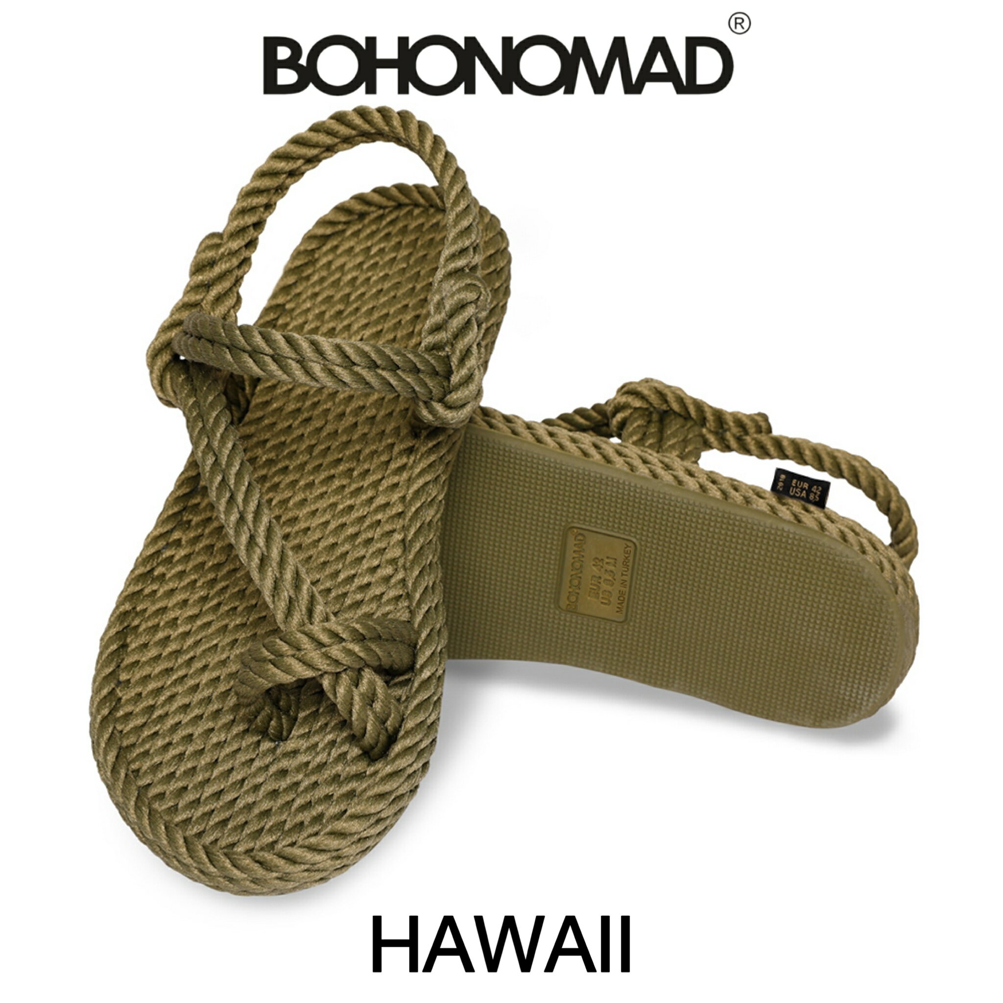 ボホノマド BOHONOMAD サンダル レディース 歩きやすい おしゃれ ブランド Hawaii KHAKI