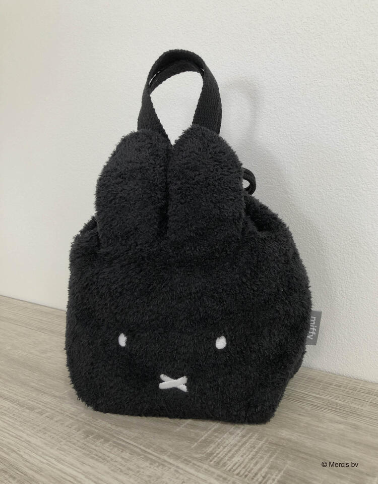 【送料無料】【ポイント10倍】miffy　ミッフィーおむつ巾着　ブラックのサムネイル