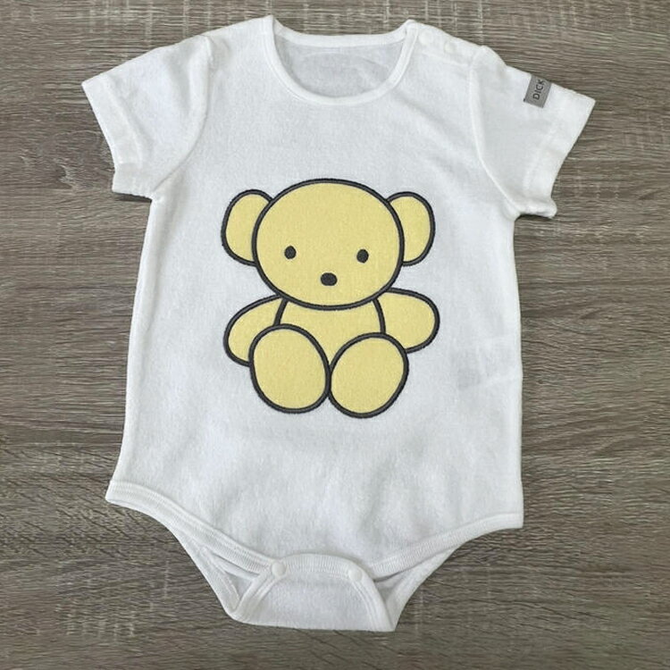 【送料無料 1000円ぽっきり】くまちゃん　背面のミッフィープリントもかわいい　半袖ロンパース　ブル ...
