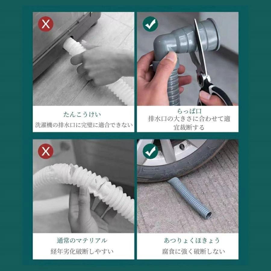 排水ホース 洗濯機排水ホース 延長ホース 5m/8m/10m 5m