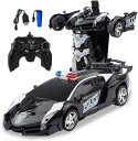 多機能 ラジコンカー RCカー 電動RCカー おもちゃの車 ロボットに変換 安定性高い 耐衝撃 子供おもちゃ 人気 プレゼント (充電式 黒)