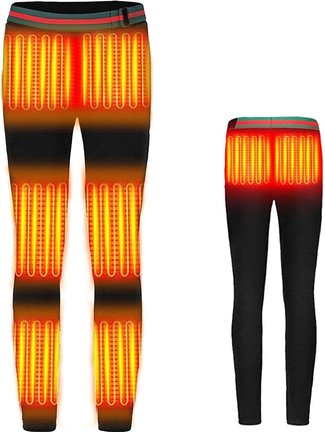 【送料無料/6か所のヒーター 】電熱パンツ ヒーターズボン 男女兼用 電熱弾力ズボン 3段階温度調整 8時..