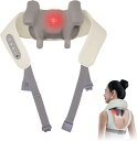 【送料無料】ネックケア 首 リラクゼーション器 (加温×振動×EMS&TENSのW効果) LED液晶ディスプレイ 10種類のモード 16段階の強度調整 軽量 USB充電式 コードレス 父の日 誕生日プレゼント お祝い 男女兼用 日本語説明書を同梱