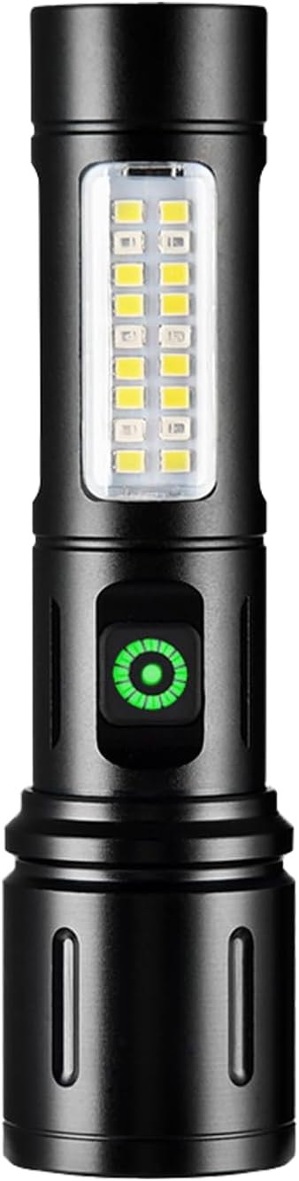 懐中電灯 強力 ハンディライト 充電式Type-C ledライト 充電式 白&赤色灯 COB作業灯 IPX6防水 高輝度 ..