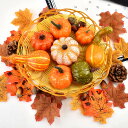 【送料無料】ハロウィン かぼちゃ 50PCS ハロウィン飾り ミニ かぼちゃ DIY 偽パンプキン 松ぼっくり 赤い果実 どんぐり 紅葉 組み合わせ ハロウィン置物セット ハロウィン/感謝祭/季節飾り/パーティー/店舗/部屋/撮影/小物などに飾り付け オブジェ