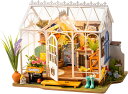 立体パズル ミニチュアハウス キット ドールハウス Dreamy Garden House 地中海スタイル DIY 手作りキット 組み立て 木製パズル ウッドク...