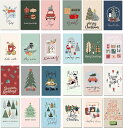 クリスマスカード メッセージカード 24枚セット 24種 封筒付き グリーティングカード ポストカード ギフトカード クリスマス 飾り 飾り付け デコレーション...