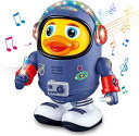 電動ロボット ダンススペースダック 電気 多機能ロボット アヒル 電動アヒル ミュージカルダンシングおもちゃ 電動 おもちゃ インテリジェンス開発 ダック 歩く...