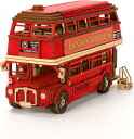 立体パズル 木製 3D ウッドパズル ロンドン観光バス カーキット メカニカル モデル 工作キット DIY クラフト 組み立て 暇つぶし 知育玩具 子供 大人向けの木製モデル 誕生日 クリスマスプレゼント