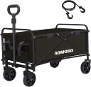 キャリーワゴン 折りたたみ式キャリーカート アウトドアキャンプカート ワイドタイヤ搭載 大容量120L 耐荷重100kg 自立式収納 BBQ 釣り キャンプ 運動会用などに最適