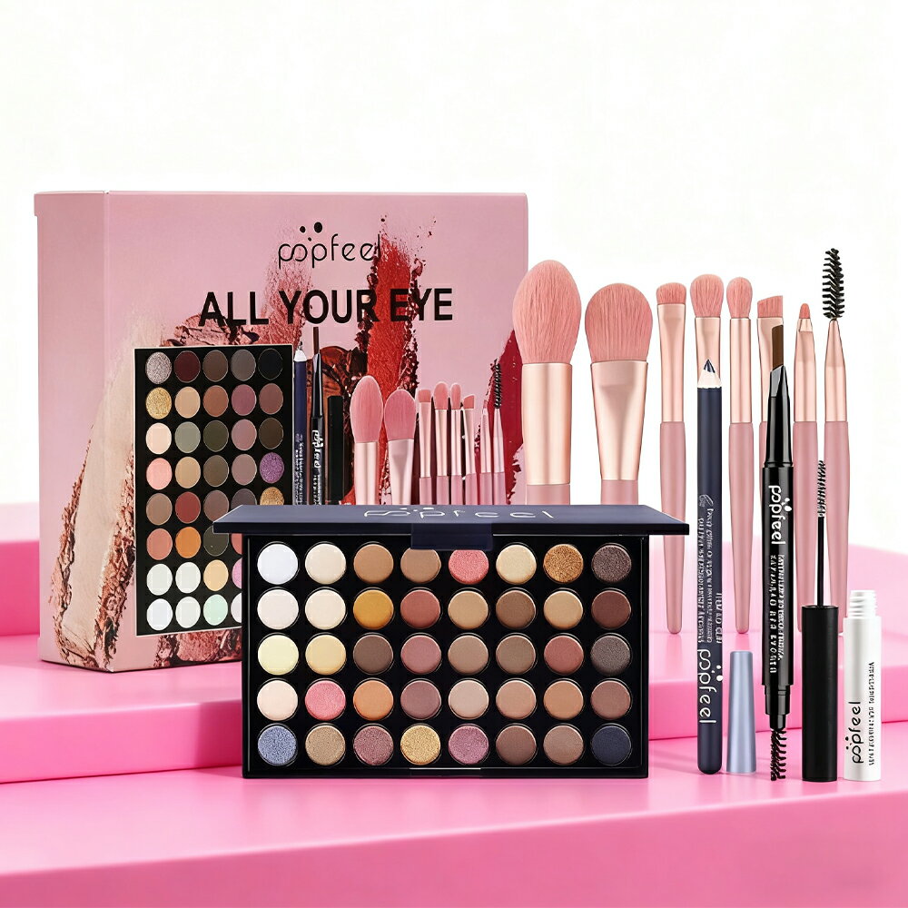 40色 アイシャドウパレット マスカラ アイシャドウブラシ アイライナー 眉ペン メイクセット コスメ 初..