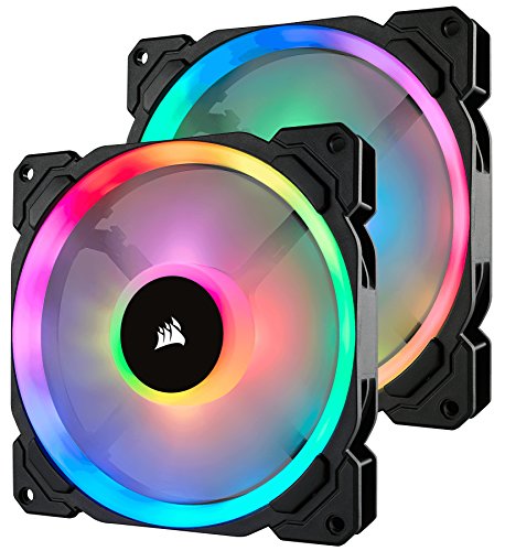 サイズ：140mm径 Corsair LL140 RGB 2Fan Pack with Lighting Node PRO PCケースファン [140mm径 RGB搭載] FN1143 CO-9050074-WW