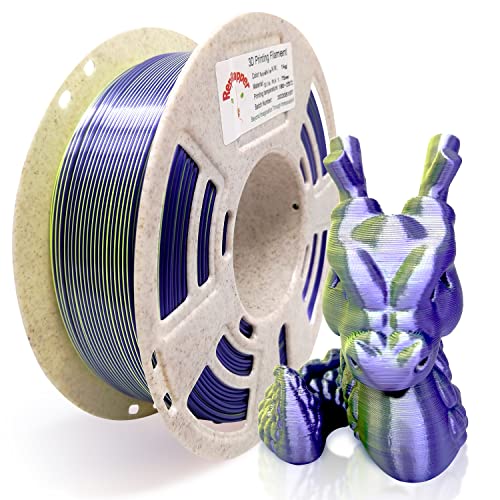 色：2色シルクPLA Purple/Yellow 1KG サイズ：2色PLA RepRapper 1KG 2色シルクPLA 3Dプリンターフィラメント1.75mm 紫と黄色